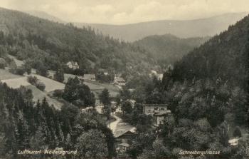 Widok na drogę w kierunku Śnieżnika w dolnej części Międzygórza